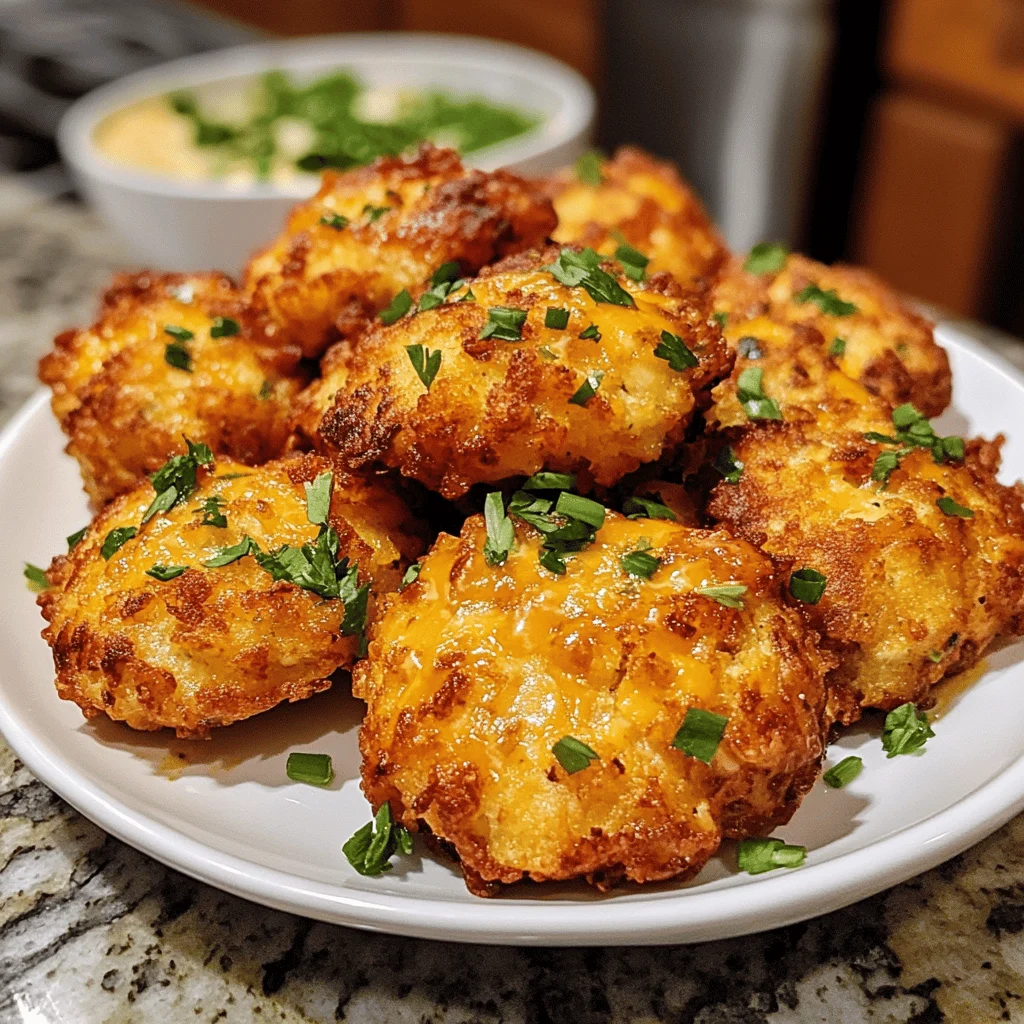 Cheesy Chicken Fritters