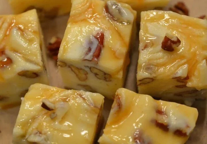 5 Minute White Chocolate Caramel Pecan Fudge