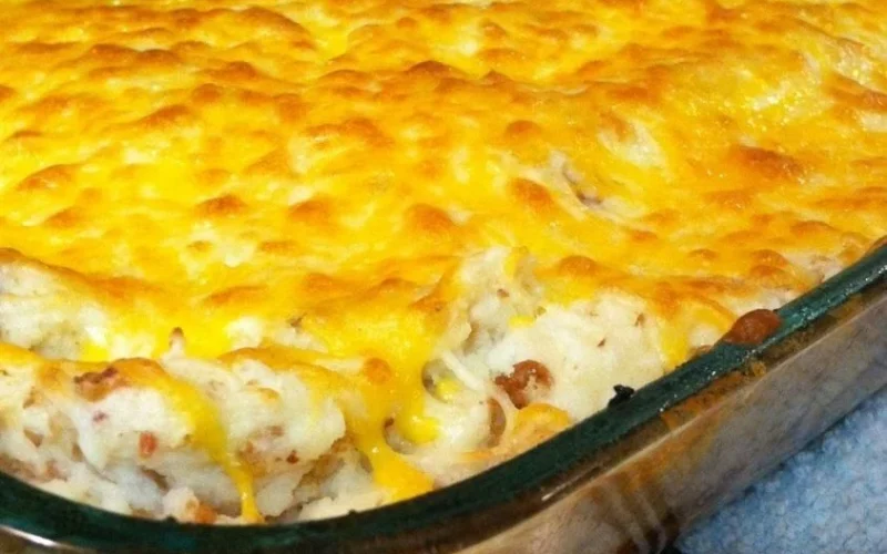 Cowboy Meatloaf and Potato Casserole