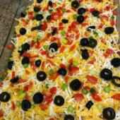 Layered Mexican Fiesta Dip Layered Mexican Fiesta Dip