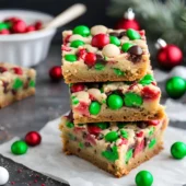 Christmas M&M Cookie Bars Christmas M&M Cookie Bars