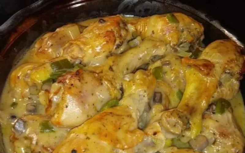 baked legs with cream of mushroom