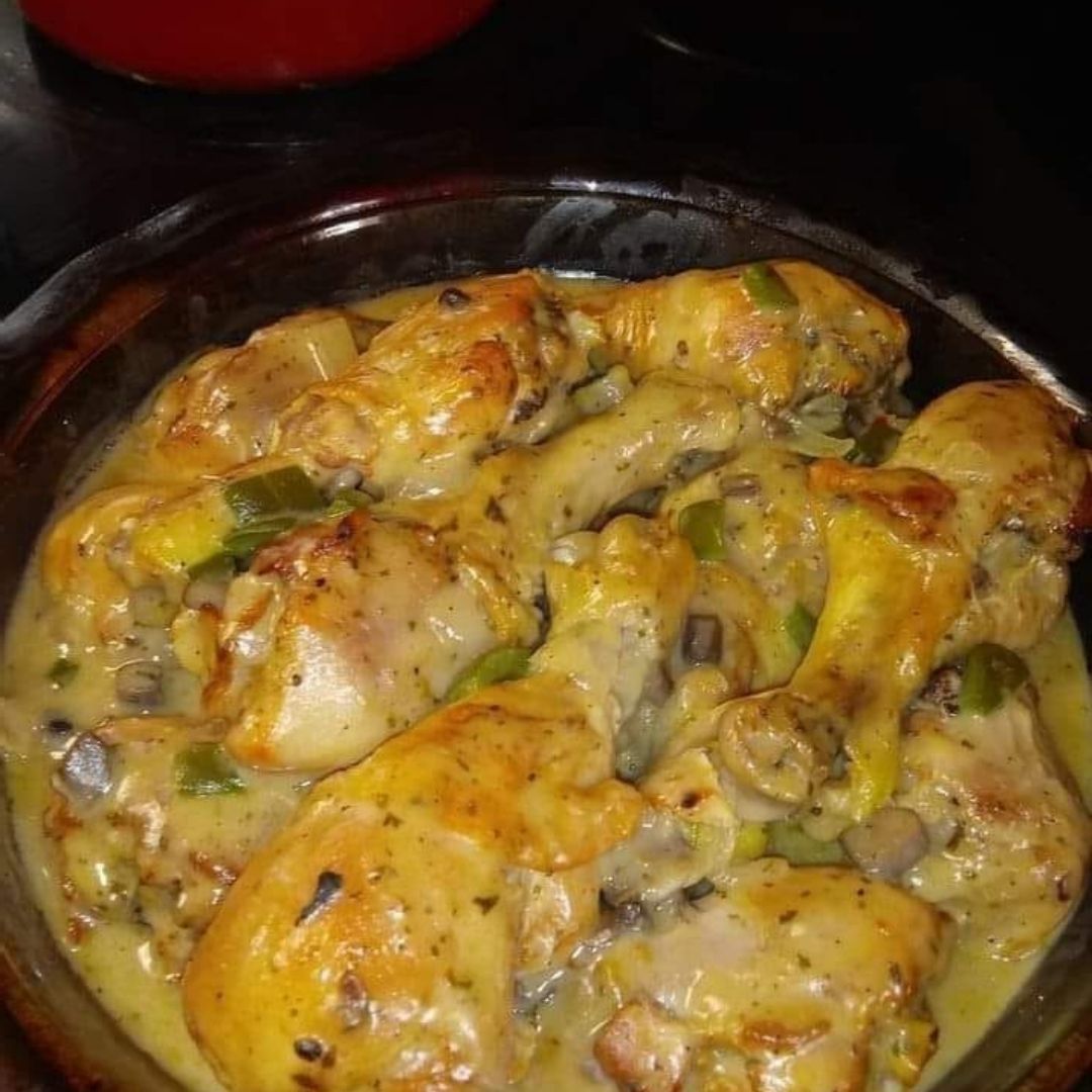 baked legs with cream of mushroom