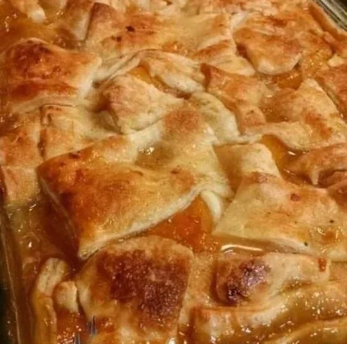 Triple Crust Peach Cobbler
