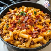 Cheesy Bacon Cheeseburger Pasta Skillet 1