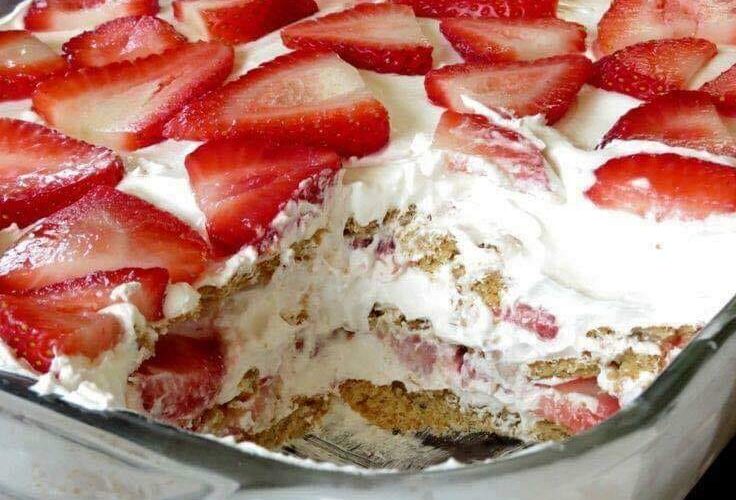 Strawberry Cream Cheese Icebox Cake