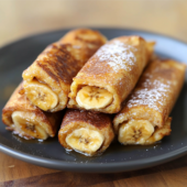 Banana French Toast Roll-Ups