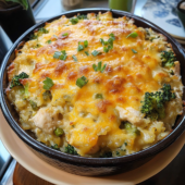 Broccoli Rice Chicken and Cheese Casserole Recipe