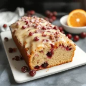 Cranberry Orange Bread with Simple Glaze