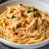 Creamy Crockpot Chicken Spaghetti Creamy Crockpot Chicken Spaghetti