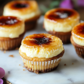 Crème Brûlée Cheesecake Cupcakes