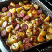 Oven Roasted Smoked Sausage and Potatoes