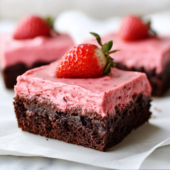 Strawberry Frosted Brownies