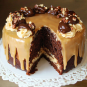 Turtle Caramel Cake