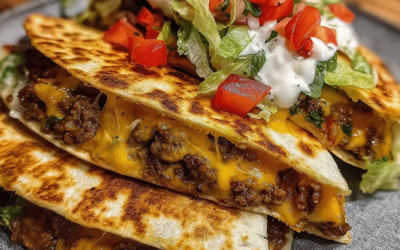 Cheeseburger Quesadillas