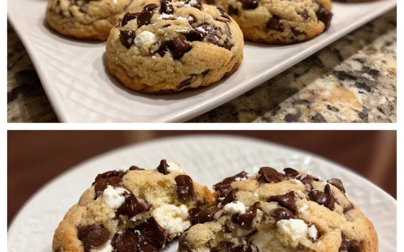 Cheesecake-Filled Chocolate Chip Cookies