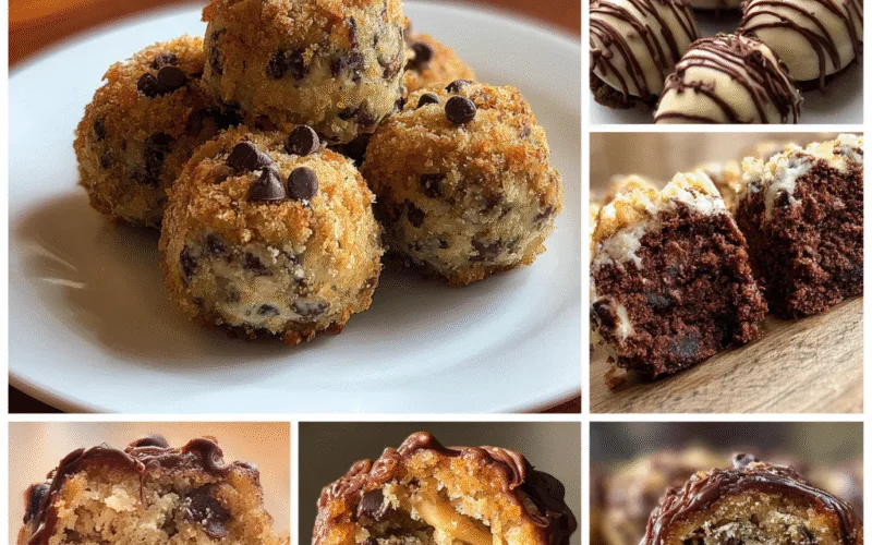 Chocolate Chip Cookie Dough Brownie Bombs
