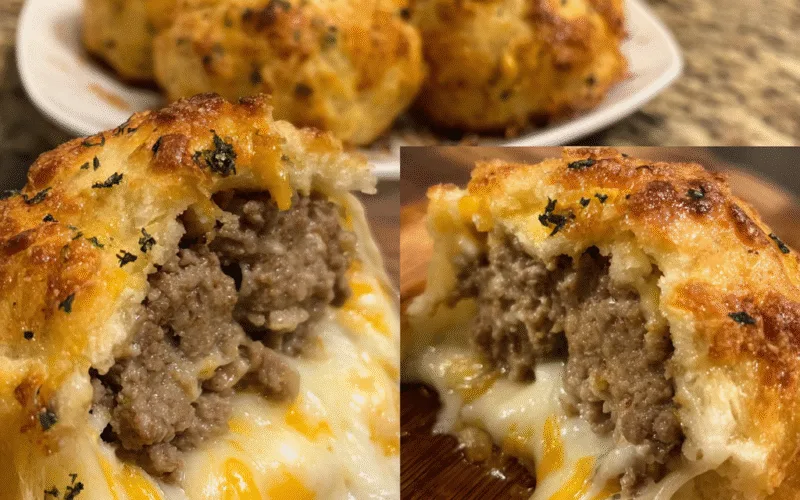 Garlic Parmesan Cheeseburger Bombs