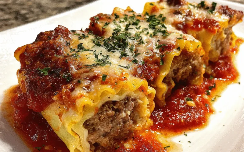 Italian Meatball Lasagna Roll-Ups