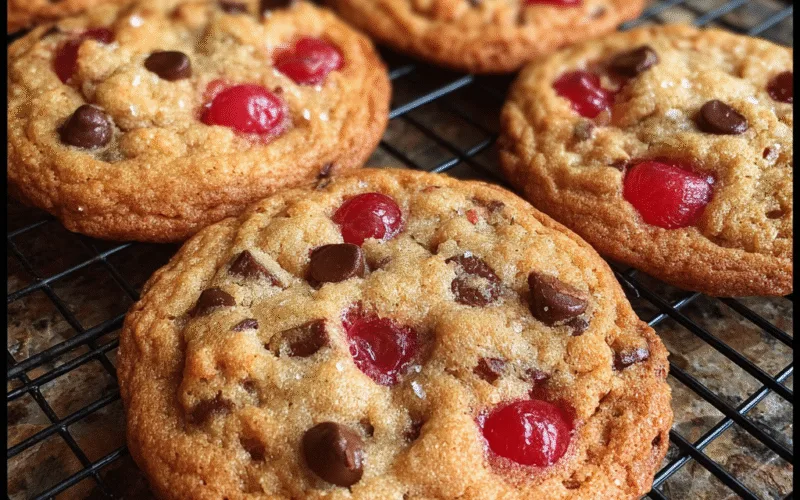 Maraschino Cherry Chocolate Chip Cookies