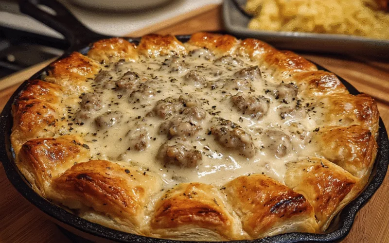 Sausage Gravy Puff Pie