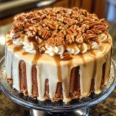 Butter Pecan Praline Poke Cake