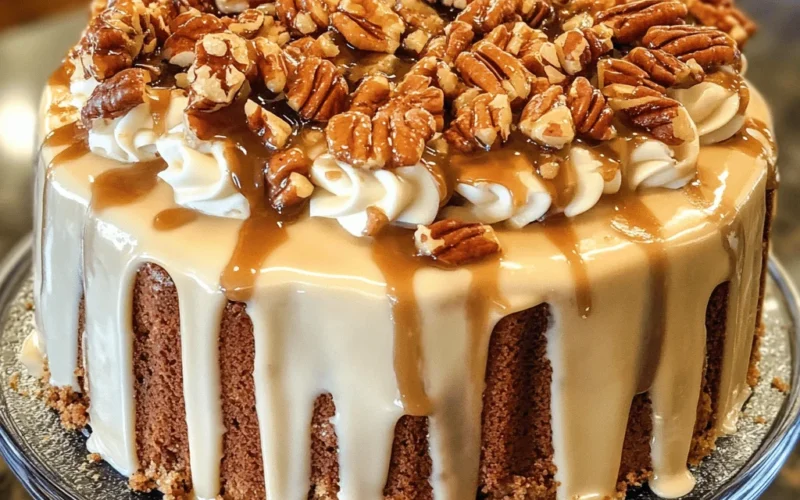 Butter Pecan Praline Poke Cake