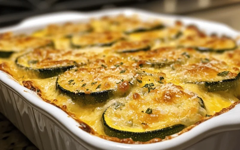 Cheesy Scalloped Zucchini
