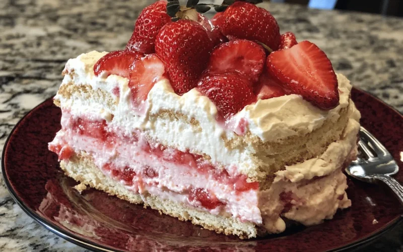 Strawberry Cream Cheese Icebox Cake