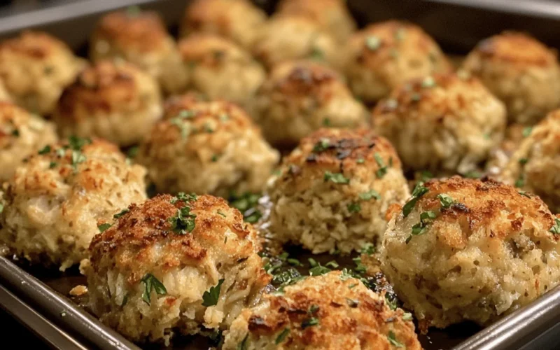 Leftover Turkey Stuffing Balls