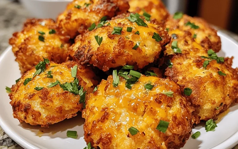 Cheesy Chicken Fritters