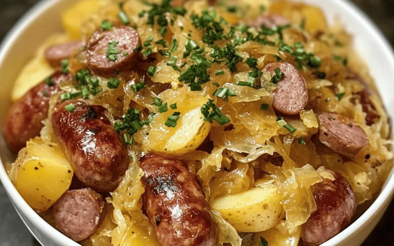 Polish Sausage, Sauerkraut And Potatoes