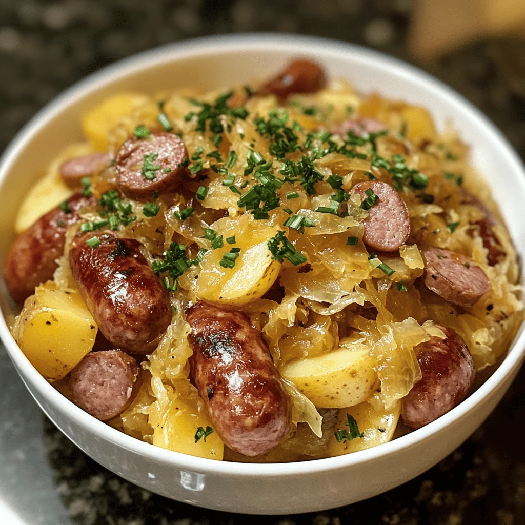 Polish Sausage, Sauerkraut And Potatoes