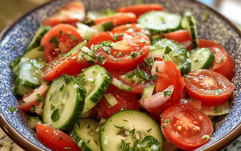 Marinated Cucumbers, Onions, and Tomatoes
