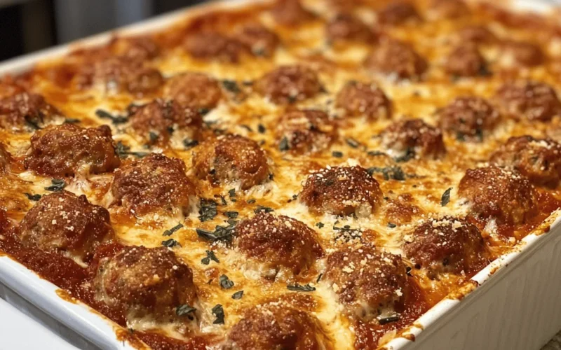 Dump and Bake Meatball Casserole