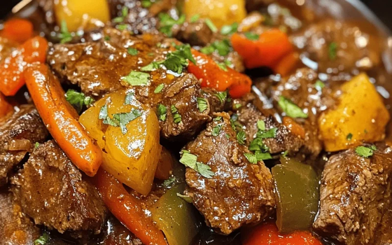 CROCK POT PEPPER STEAK