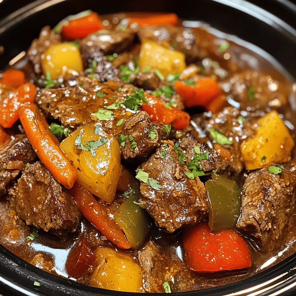 CROCK POT PEPPER STEAK