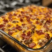 Low-Carb Bacon Cheeseburger Casserole