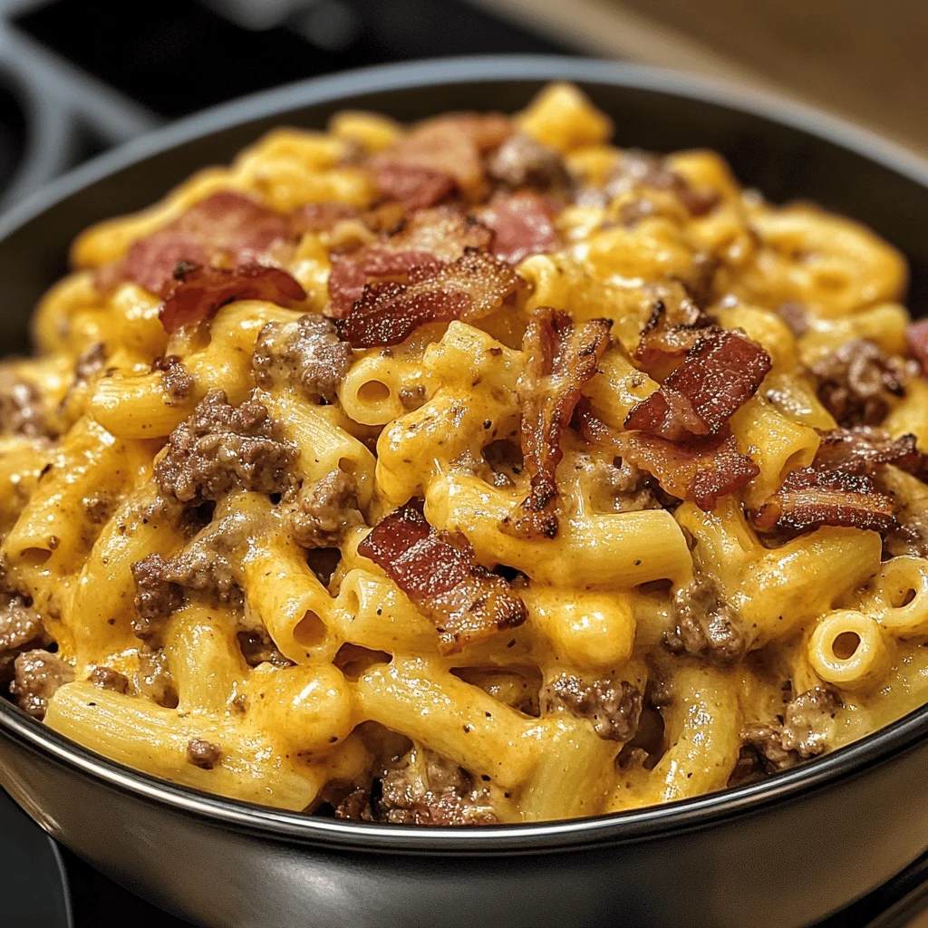 Loaded Bacon Cheeseburger Pasta