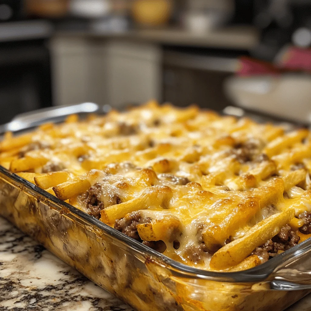 Cheeseburger French Fry Casserole