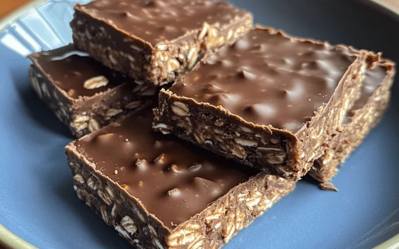 No Bake Chocolate Oat Bars