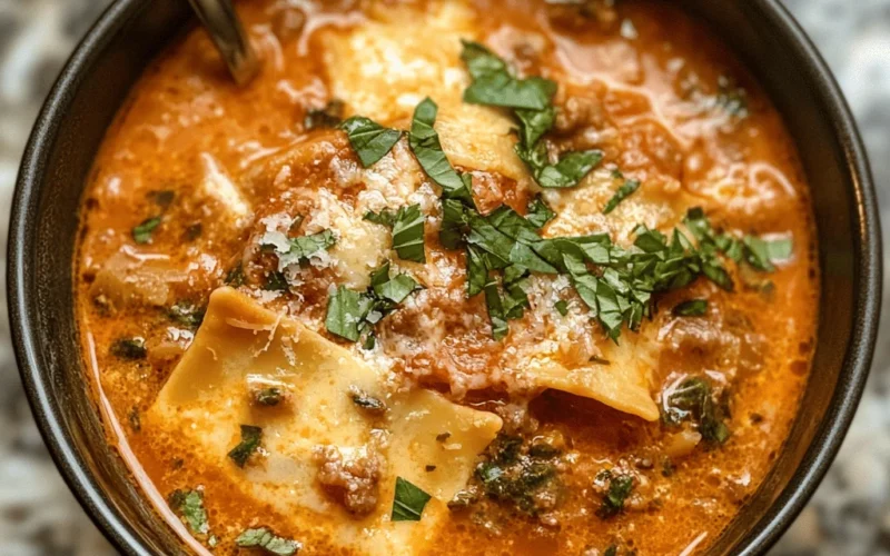 One Pot Lasagna Soup