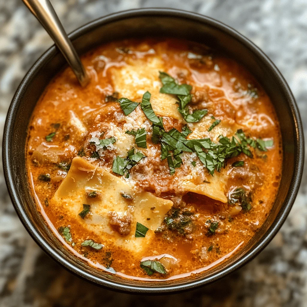 One Pot Lasagna Soup