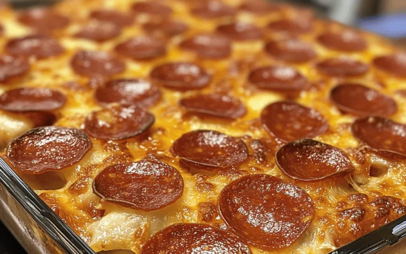 Pepperoni Pizza Casserole