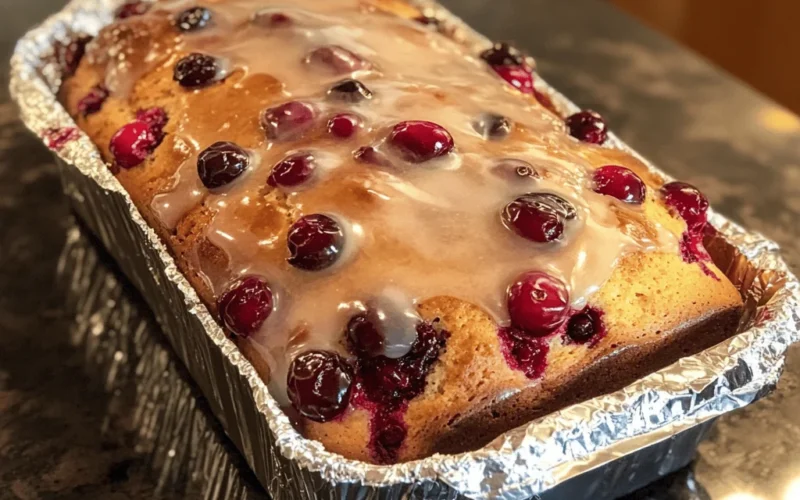 Cranberry Orange Bread with Simple Glaze