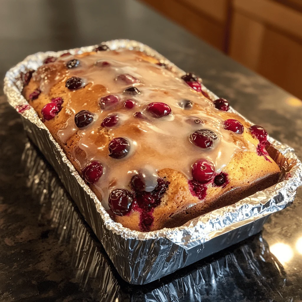 Cranberry Orange Bread with Simple Glaze