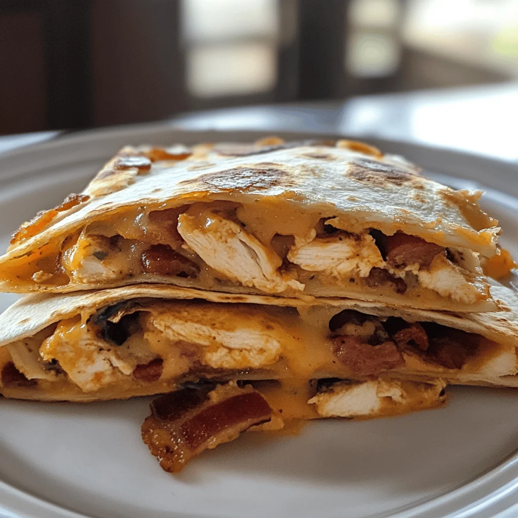 Chicken Bacon Ranch Quesadilla