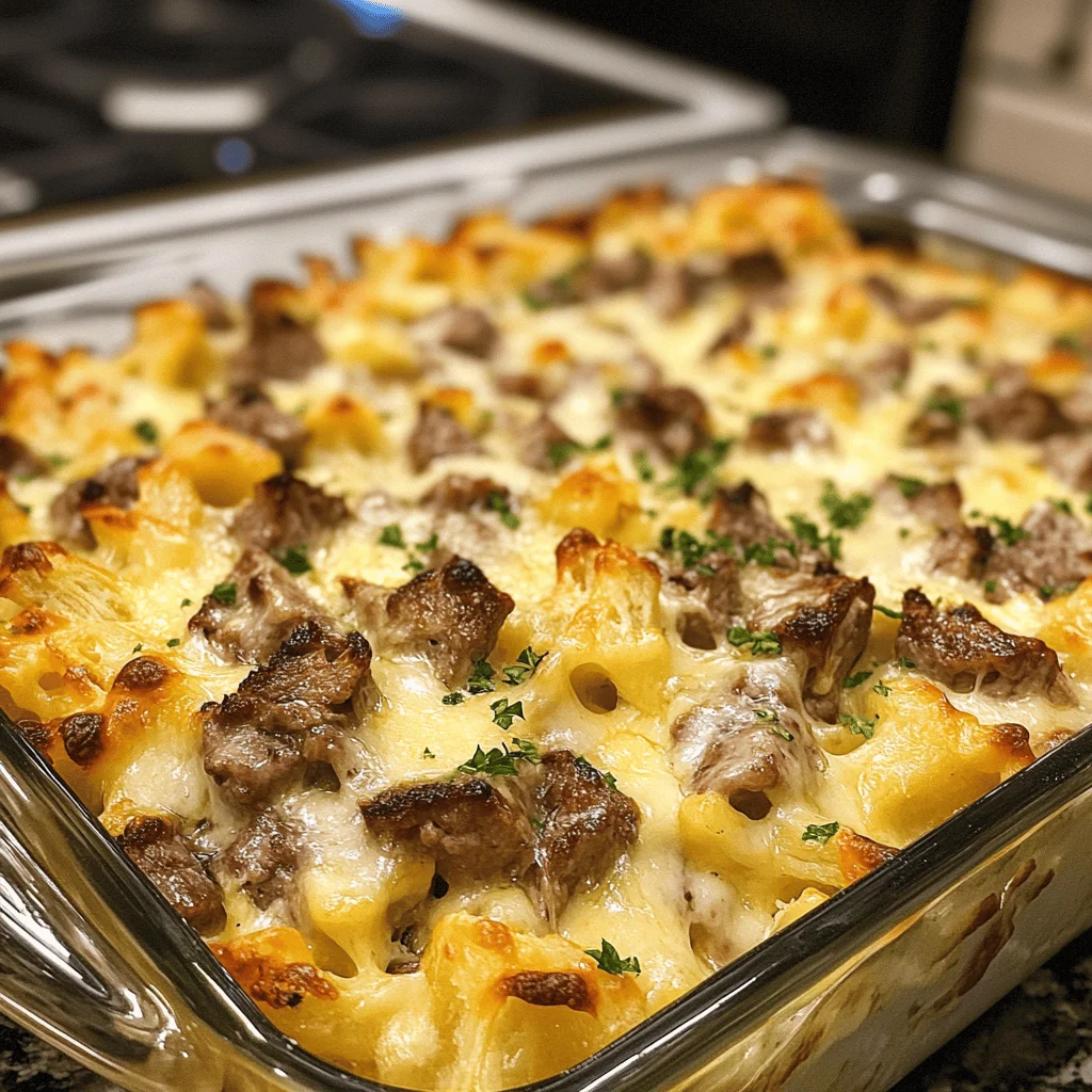 Philly Cheese Steak Casserole