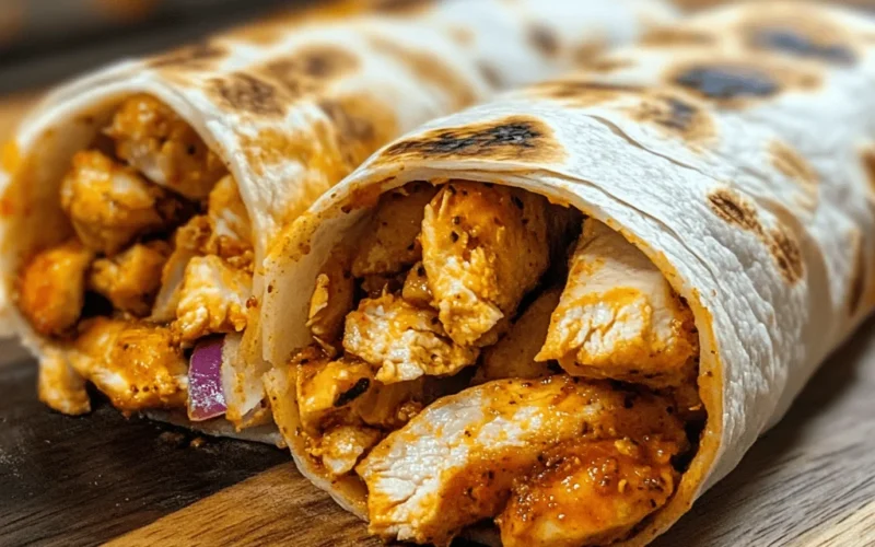 Air Fryer Hot Chicken Wraps