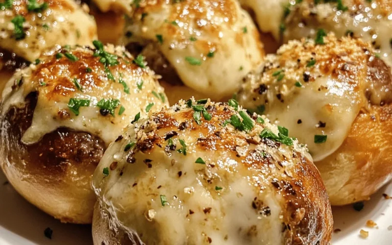 Garlic Parmesan Cheeseburger Bombs